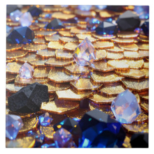 Abstrakten Luxury Fantasy Gemstone Kakelplatta