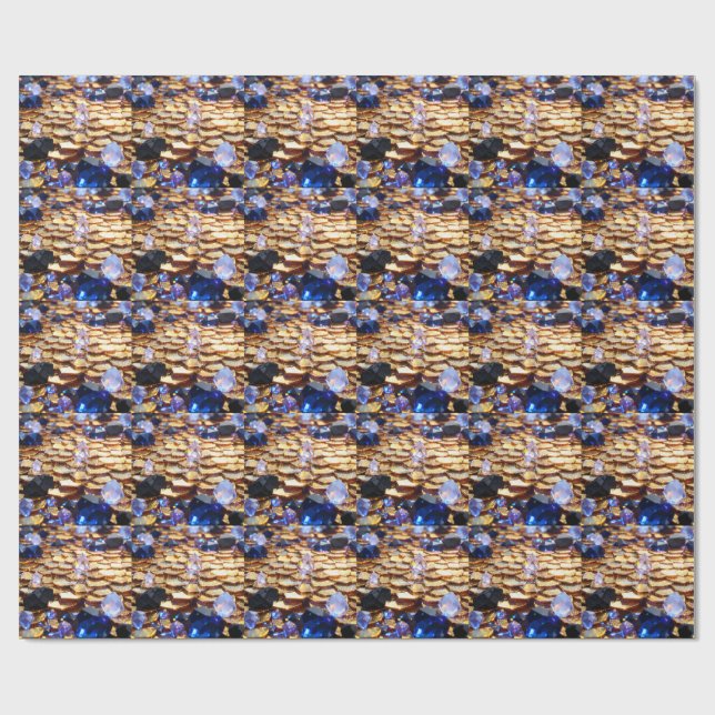 Abstrakten Luxury Fantasy Gemstone Presentpapper (Platt)