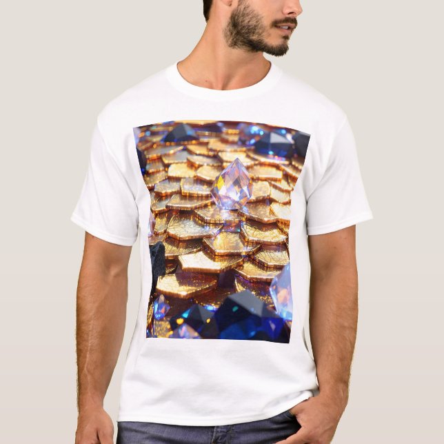 Abstrakten Luxury Fantasy Gemstone T Shirt (Framsida)