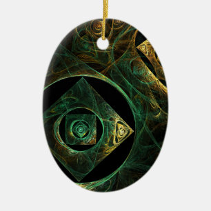 Abstrakten Magic Vibrations Art Oval Ornament