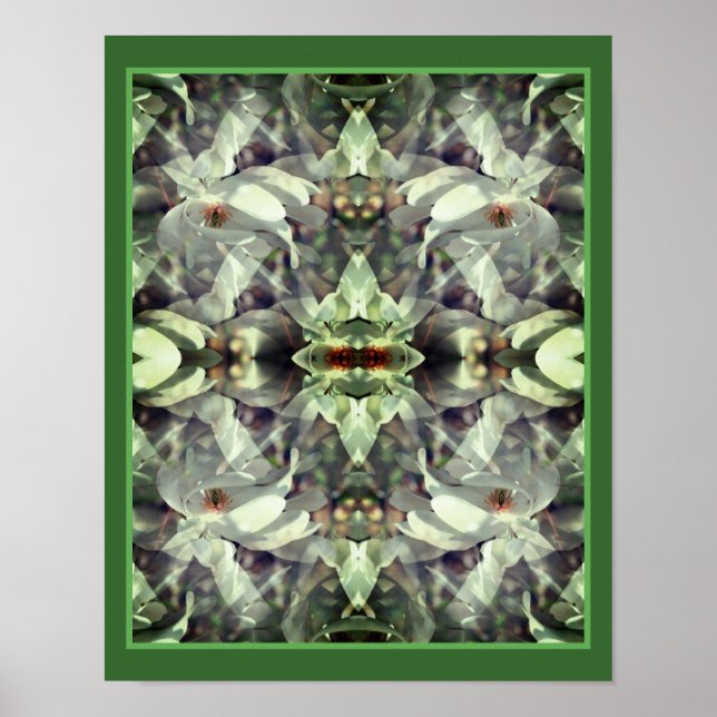 Abstrakten Magnolia Flower Blommars Poster (Framsidan)