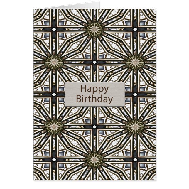 Abstrakten Mandala Design från födelsedagen Hälsningskort (Framsidan)