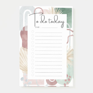 Abstrakten Mauve och Grönt - former för att göra-l Post-it Block