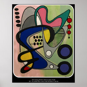abstrakten "Mid Century Mod", Astro Picnic-målning Poster