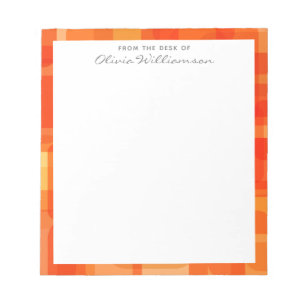 Abstrakten Modern Art-Orange med stor Contemporary Anteckningsblock