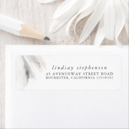 Abstrakten Modern Elegant med vattenfärg Returadress Etikett