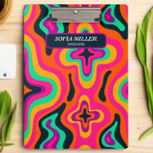 Abstrakten Modern Groovy Coloful Retro Rainbow Boh