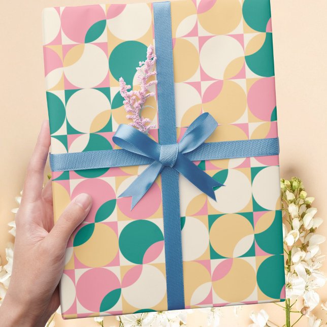 Abstrakten Modern Pastel Retro Boho Presentpapper (Skapare uppladdad)