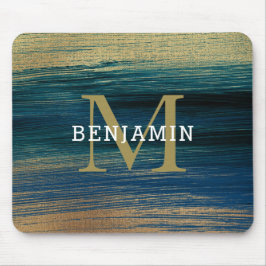 Abstrakten Monogram Manar vid flottan och Guld Musmatta