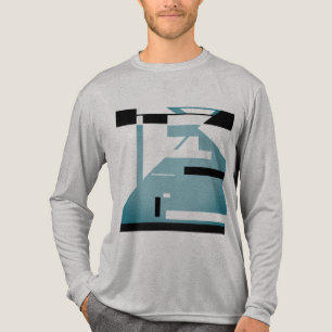 Abstrakten Motif för Shaded Black Tribal Art Mosai T Shirt