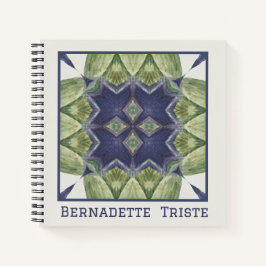 Abstrakten namn Watercolor Geometric Mönster Blue