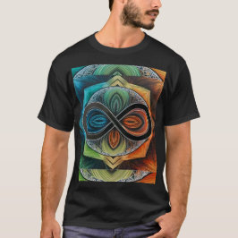 Abstrakten Ofinity Mandala African Tribal Mask T Shirt