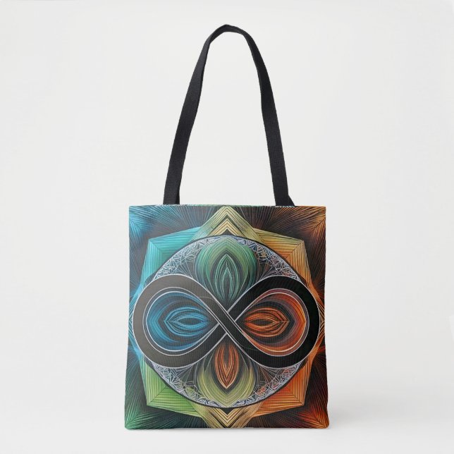 Abstrakten Ofinity Mandala African Tribal Mask Tygkasse (Framsida)