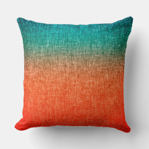 Abstrakten Ombre Crosshatch, Orange Kudde