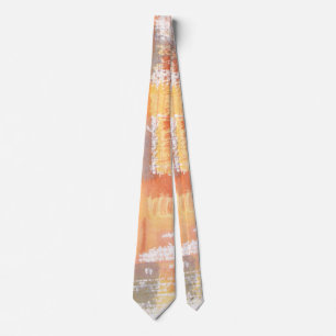 Abstrakten orange för vattenfärg vid tryckning slips