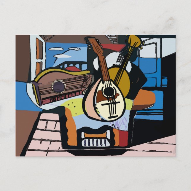 Abstrakten Pablo Strings Vykort (Framsida)