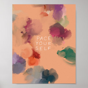 abstrakten "Pace Yourown" Konfetti-Blommigt Poster