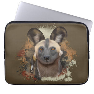 Abstrakten Paint Splatter Wildlife i Afrikas Vild Laptop Fodral