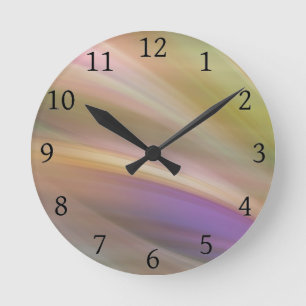 Abstrakten Pastel Färger Rund Klocka