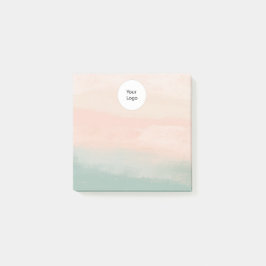 Abstrakten Peach Teal Texturerad i modern Elegant Post-it Block