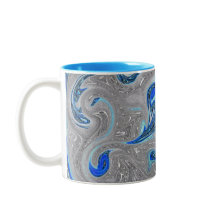 Abstrakten Peacock Blue och Silver Marcular