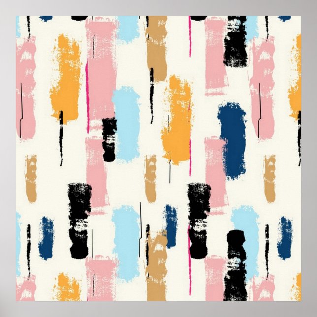 Abstrakten Penseldrag Poster (Framsidan)