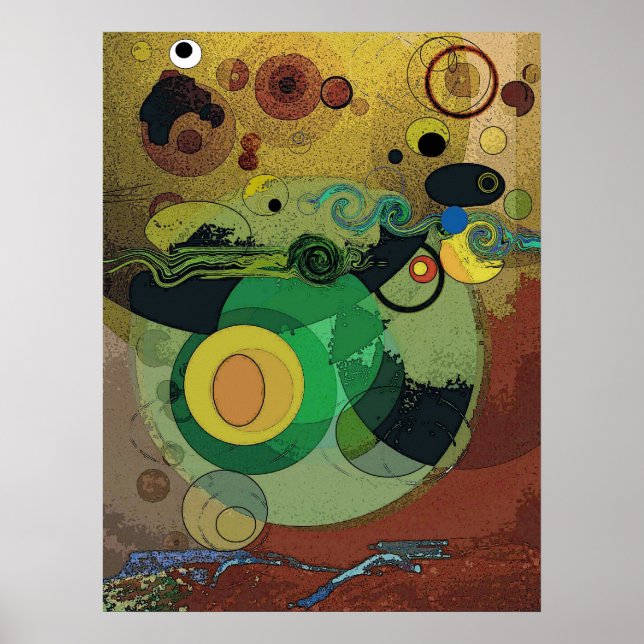 Abstrakten Poster - under havet (Framsidan)