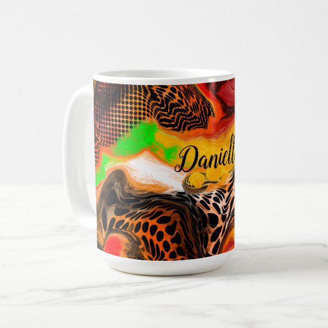 Abstrakten Pour Paour Paour för personlig Autumn F Kaffemugg (Framsida vänster)