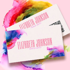 Abstrakten QR för modern Elegant för färgreglaget Visitkort