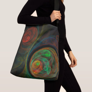 Abstrakten Reborn Grönt Art Kor Body Axelväska