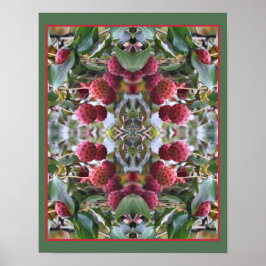 Abstrakten Red Dogwood Fruit Nature Poster