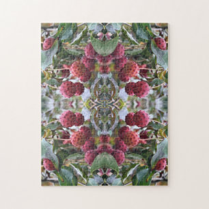Abstrakten Red Dogwood Fruit Nature Pussel