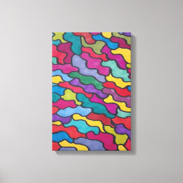 Abstrakten Regnbågskalor Canvastryck