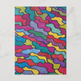 Abstrakten Regnbågskalor Vykort