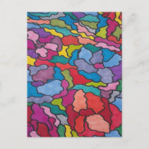 Abstrakten Regnbågstenade glasblommor