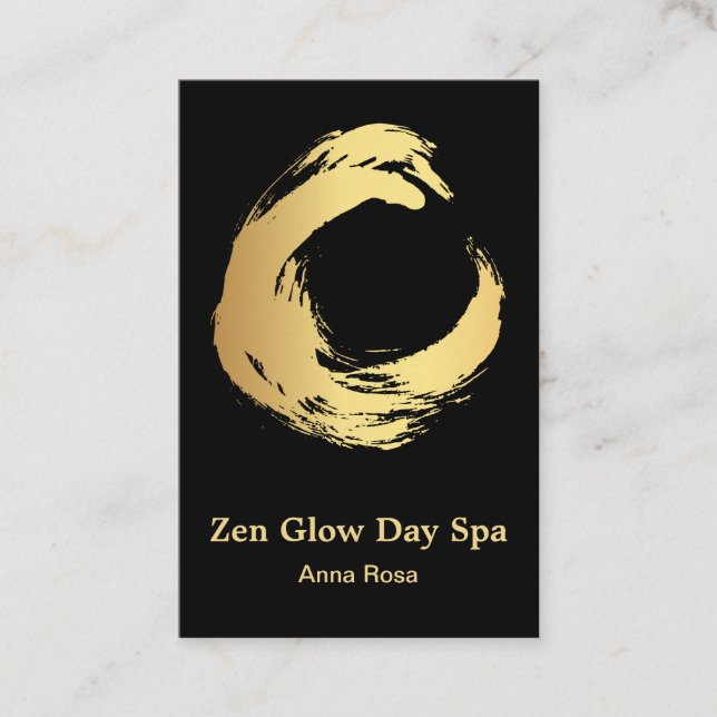 *~* Abstrakten Reiki Spa Meditation Guld Visitkort (Framsida)