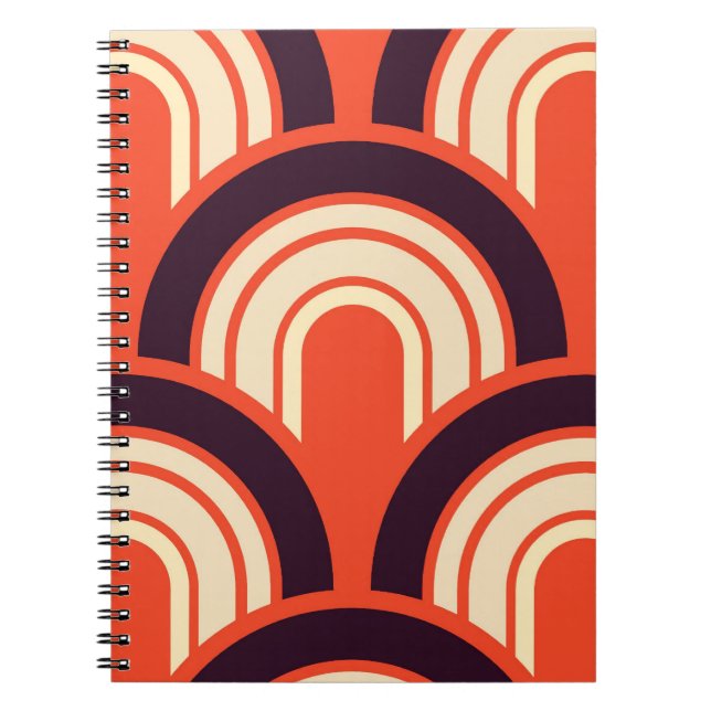 Abstrakten Retro 50 Anteckningsbok (Framsidan)