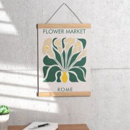 Abstrakten Retro Calla lily på den blommande markn Poster