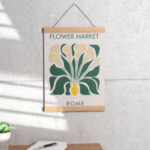 Abstrakten Retro Calla lily på den blommande markn Poster