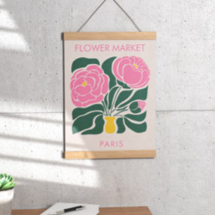 Abstrakten Retro Peony Poster