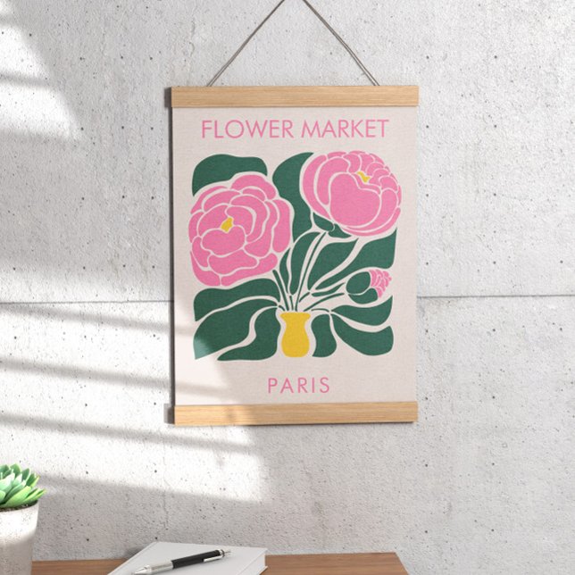 Abstrakten Retro Peony Poster (Skapare uppladdad)