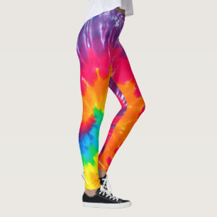 Abstrakten Retro Tie Dye Leggings