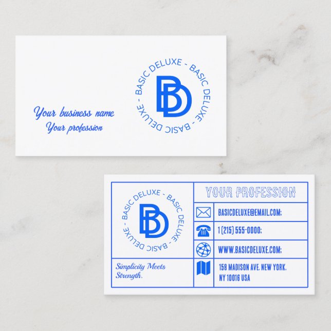 Abstrakten Retro Vintage Rays, Trendig Namn Visitkort (Fram/baksida)