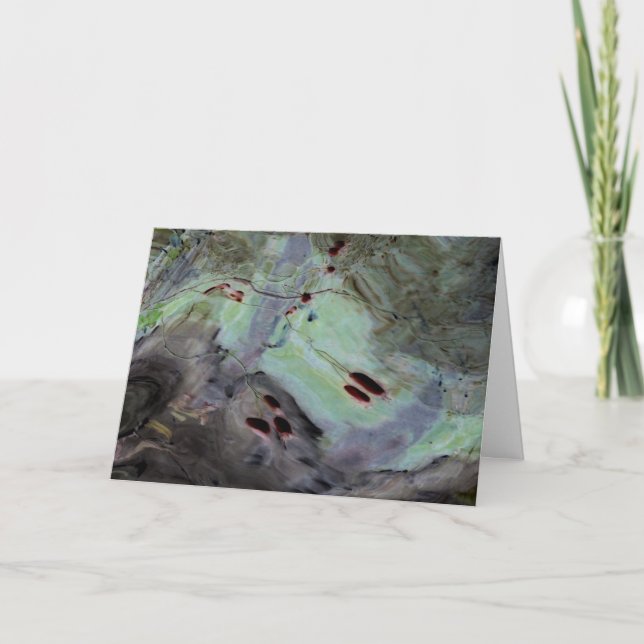 abstrakten "Ro Hips" Redigerad reflektion i Mylar Kort (Framsida)
