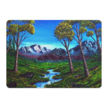 Abstrakten Rocky Mountain Stream - målad