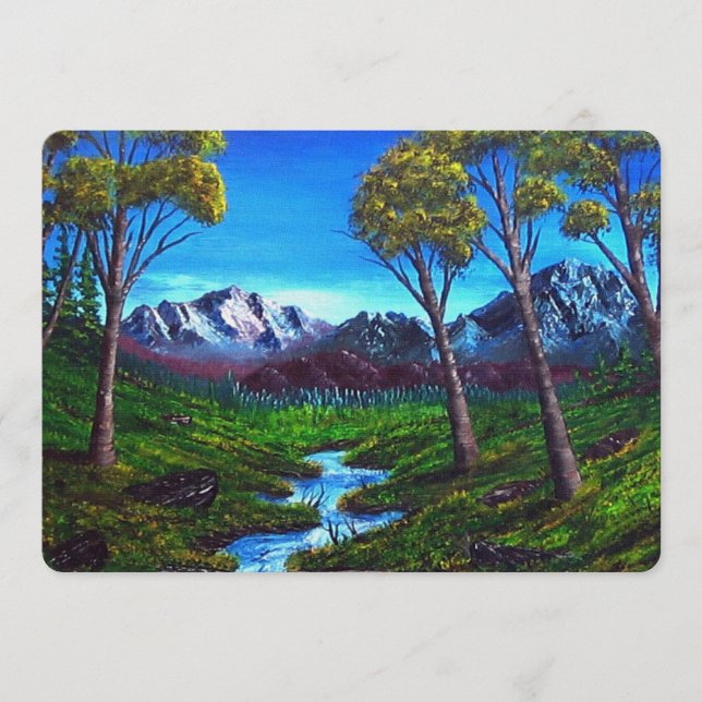 Abstrakten Rocky Mountain Stream - målad (Framsida)