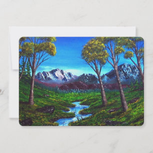 Abstrakten Rocky Mountain Stream - målad