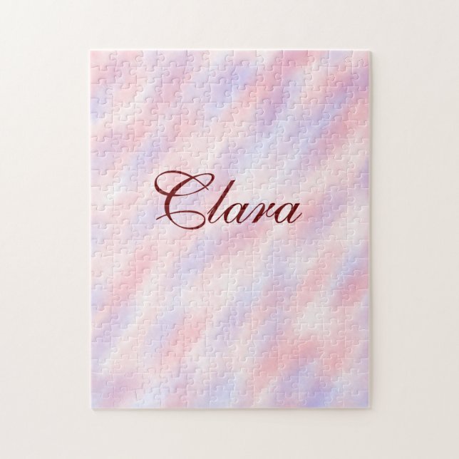 Abstrakten Röd rosa maronfärgad  lägga till namepa Pussel (Vertikal)