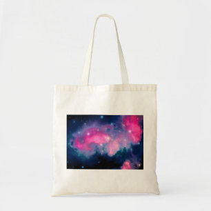 Abstrakten rosa & Blue Galaxy & Stars Tygkasse