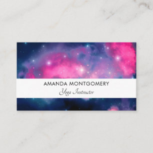 Abstrakten rosa & Blue Galaxy & Stars Visitkort